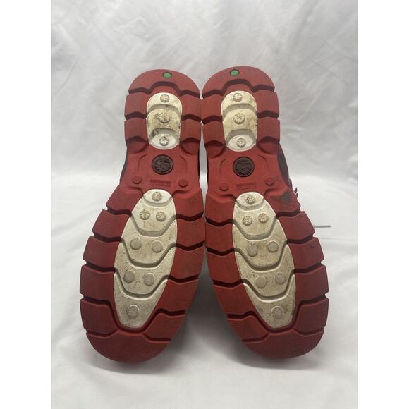 Timberland Euro Hiker Jacquard Medium Red Jacquard Mens Lace-Up Boots Size 13M - Picture 10 of 10